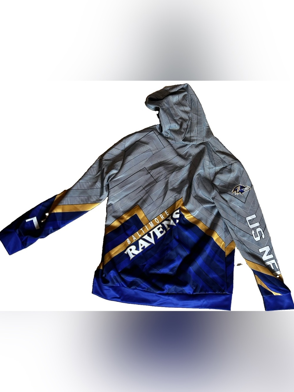Baltimore Ravens NFL All Over Print Hoodie XL - Picture 7 of 9